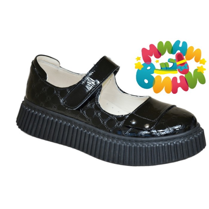 Туфли 31-36  ЧЁРН ЛАК