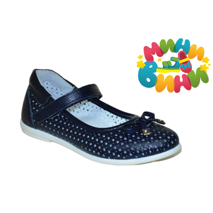 Туфли 31-36 (Д) ЧЁРНЫЕ БАНТик прф. 