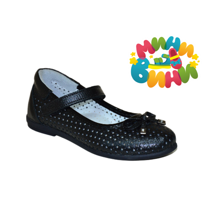 Туфли 31-36 (Д) ЧЁРНЫЕ  прф. 