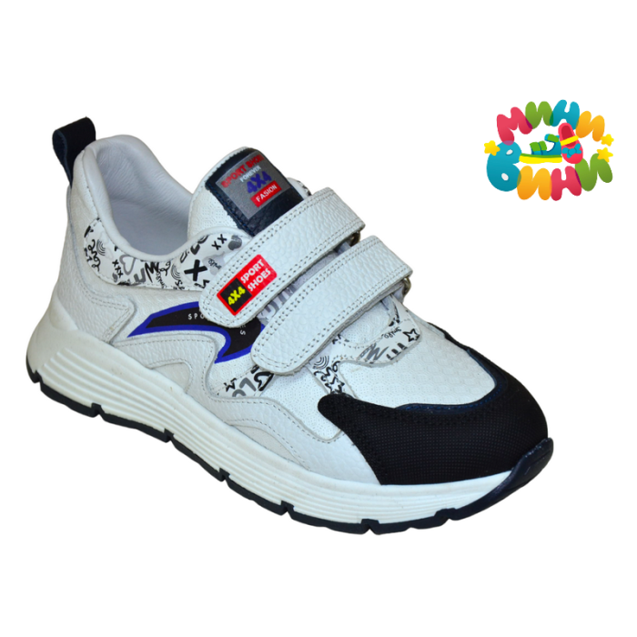 Кроссовки 31-36  БЕЛ. Т.СИН. Зщ.Нос