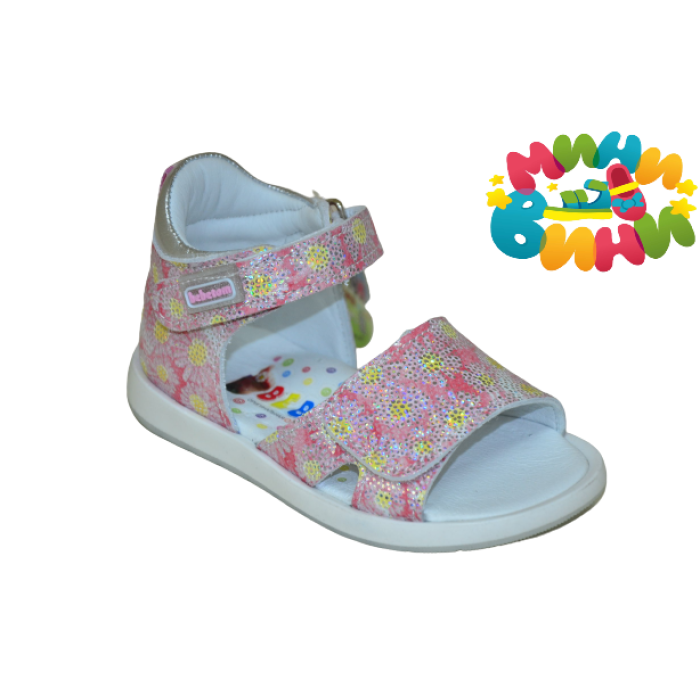 Сандалии 21-25 КОРРАЛ. БЛЕСТ. 2-ЛИП