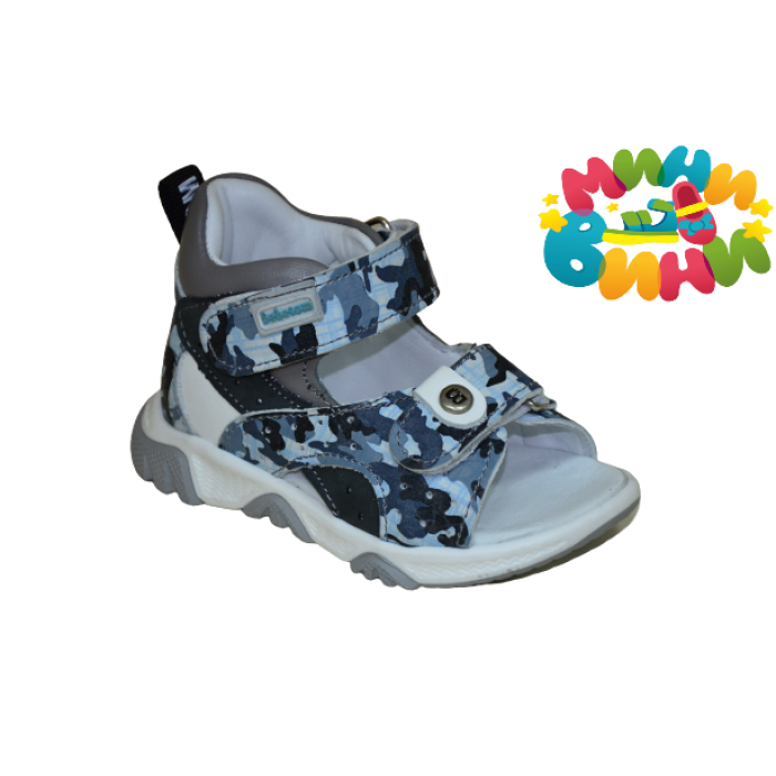 Сандалии 21-25 СЕРЫЕ ХАКИ 2-ЛИП