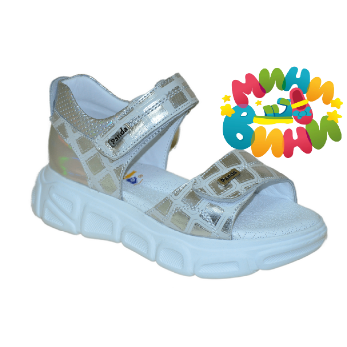 Сандалии 31-36  СЕРЕБРИСТ 2-Лип.