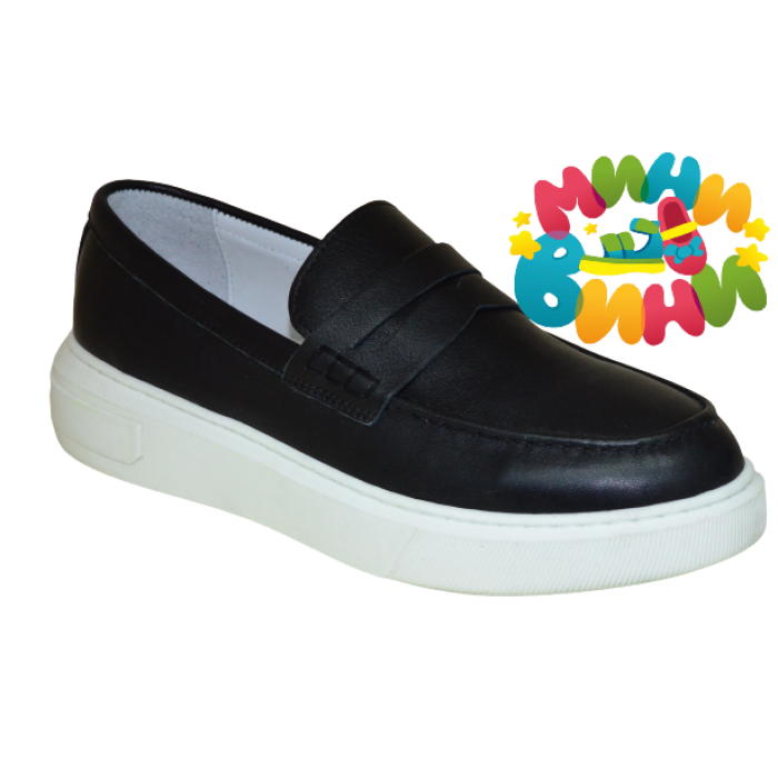 Туфли 37-40 ЧЁРНЫЕ  КОЖА (лоферы)   