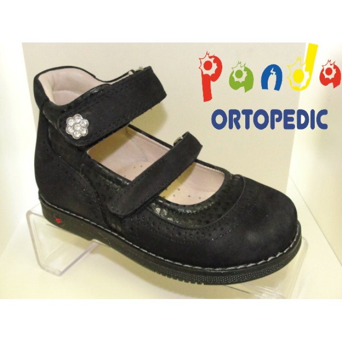 Туфли 26-30  ЧЁРНЫЕ НУБ В/Бер. 