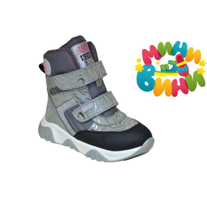 Ботинки 26-30 Спорт СВ.СЕР СЕРЕБР. 2-Лип.  Нат.Мех-овчина