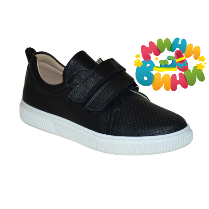 Туфли 37-40 (М) ЧЁРНЫЕ КОЖА ПЕРФ 2-ЛИП  